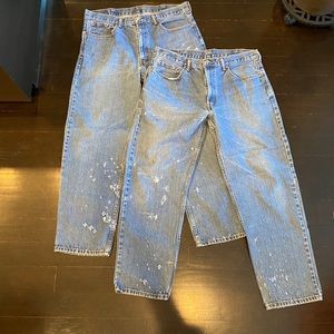 #1048 Levi Strauss 550 style 38 x 32. Lot of 2